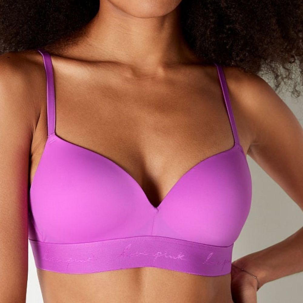 Victoria Secret PINK
Wear Everywhere Wireless Push-Up Bra‎ BLACK 36DD Nwt